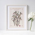 Snowdrops January Birth Flower Wall Art Print