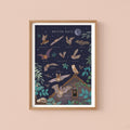 British Bats Nature Guide Wall Art