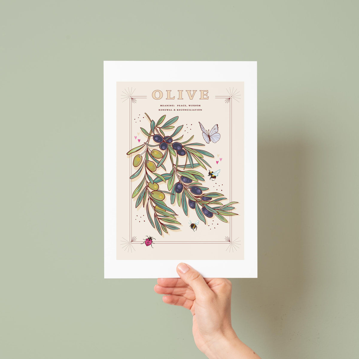 Olive Branch Wall Art Print, Peace Offering Gift