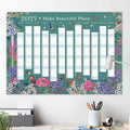 2027 Wall Planner: Flowers & Garden Birds - A2 Year View Calendar