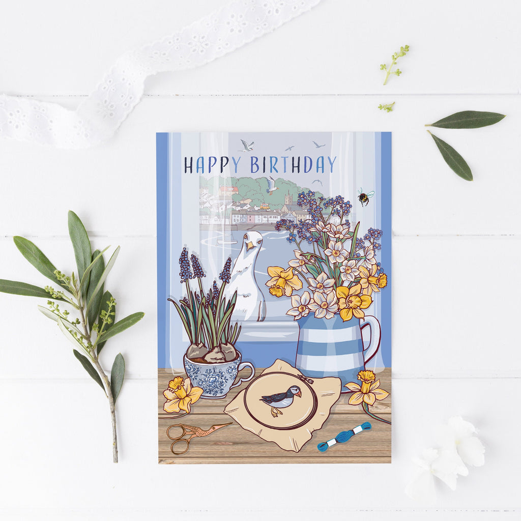 Coastal Bird Birthday Cards - Seaside Set of 3