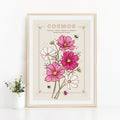 Cosmos October Birth Flower Wall Art Print