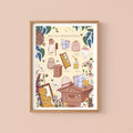 British Beekeeping Nature Guide Wall Art Print