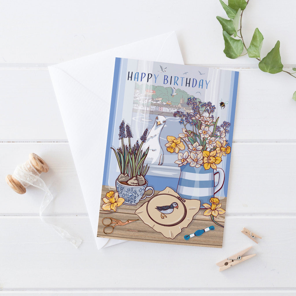 Coastal Bird Birthday Cards - Seaside Set of 3