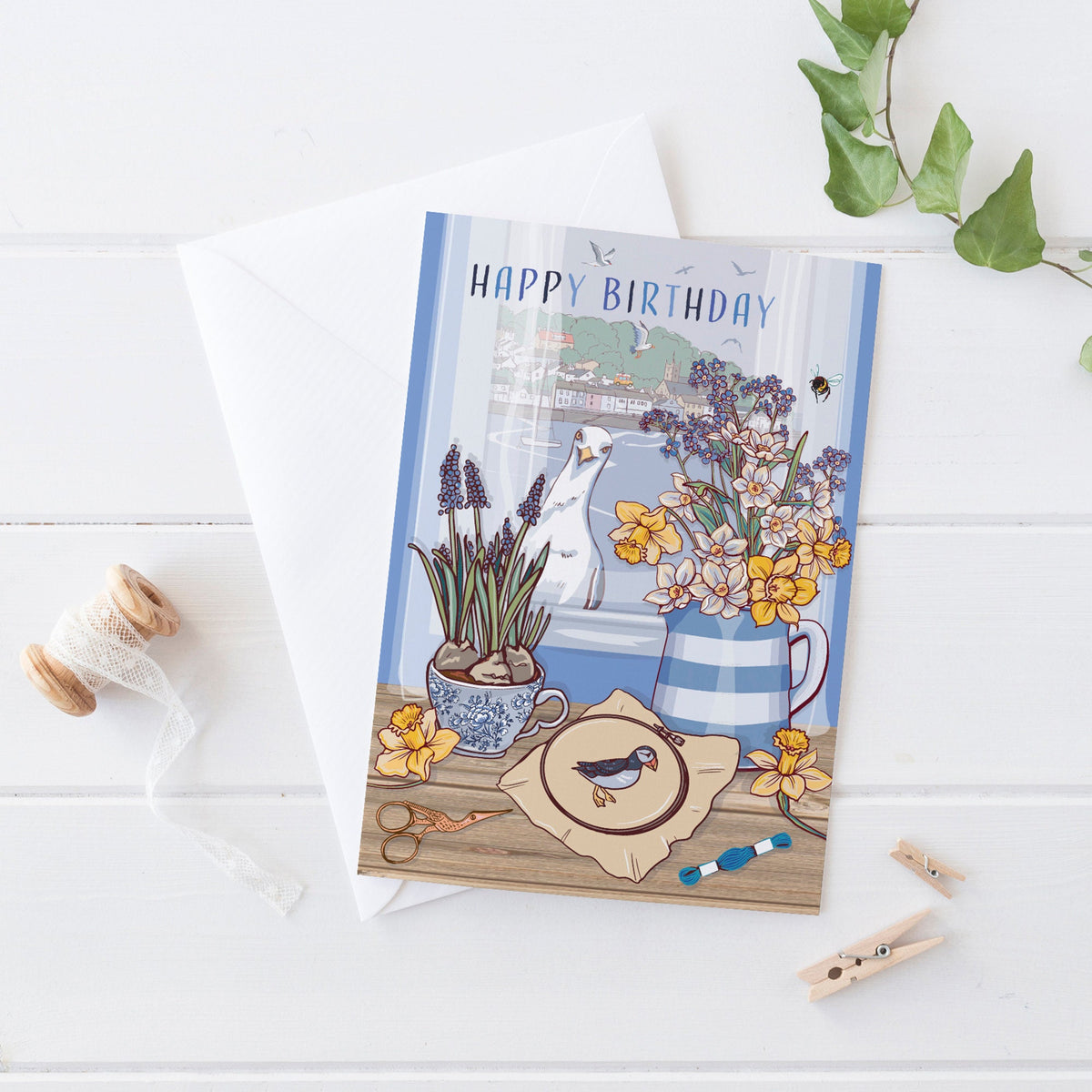Coastal Bird Birthday Cards - Seaside Set of 3
