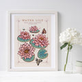 Water Lily July Birth Flower Wall Art Print