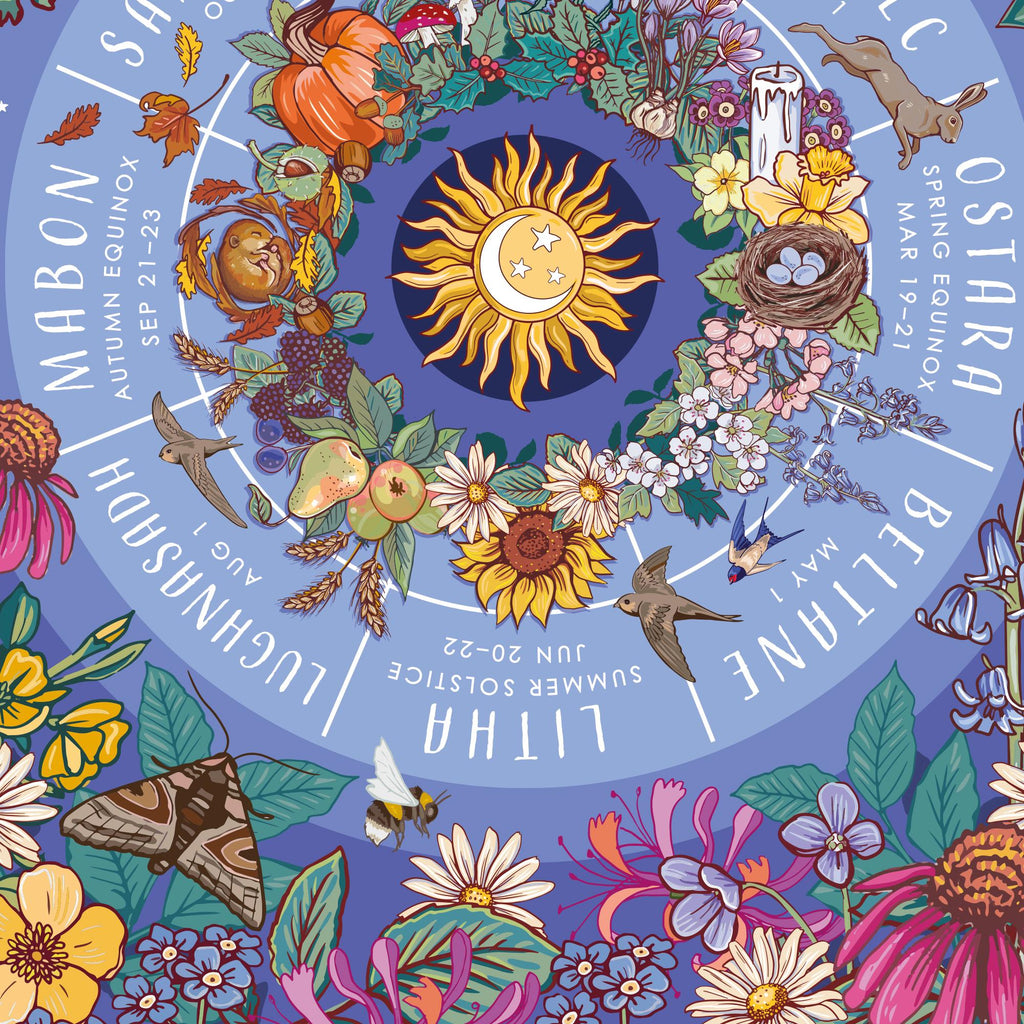 Wheel of the Year Nature Guide Wall Art Print