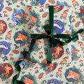 Woodland Animal Christmas Wrapping Paper with Gift Tag