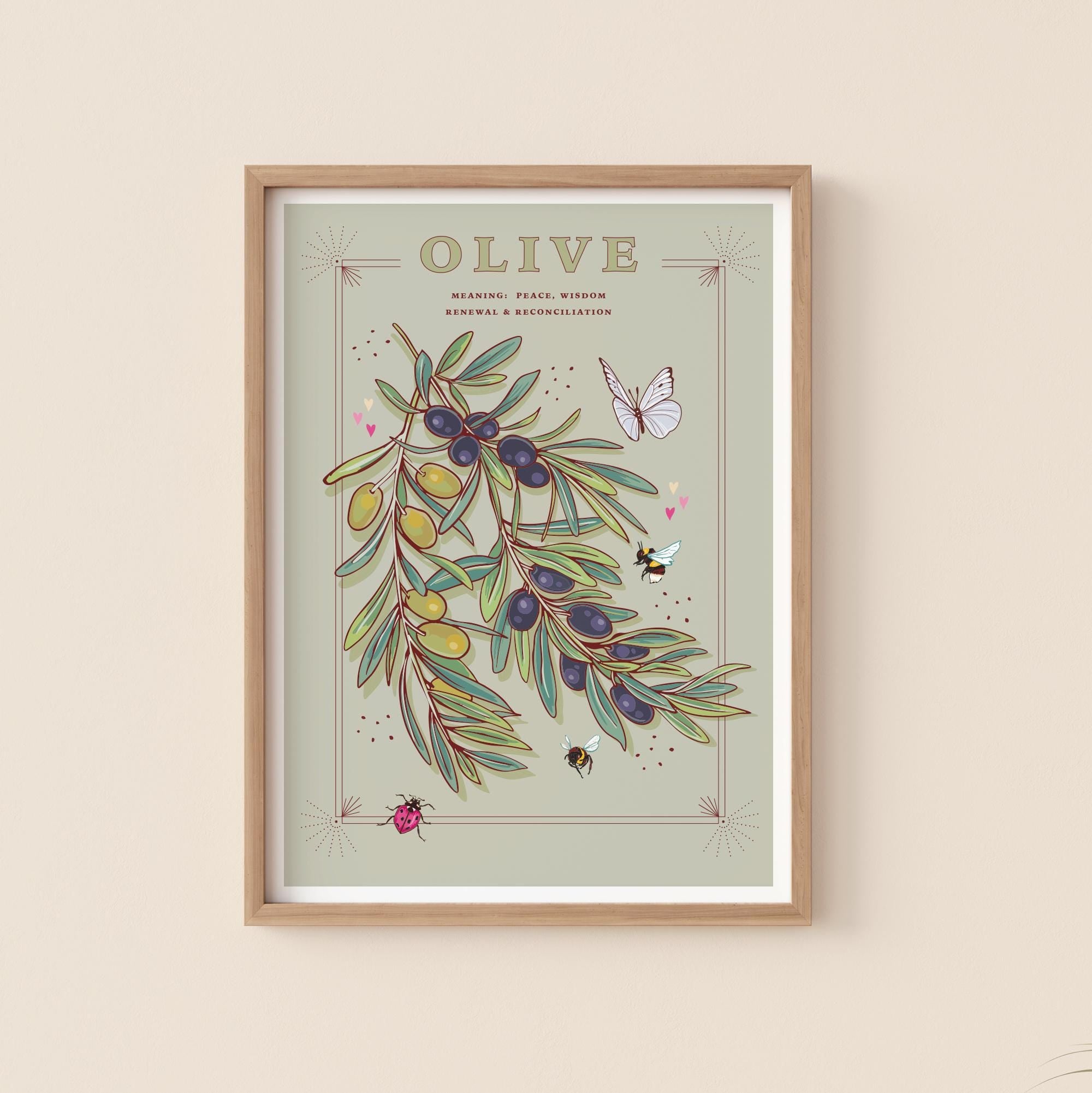 Olive Branch Wall Art Print, Peace Offering Gift
