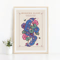 Morning Glory September Birth Flower Wall Art Print