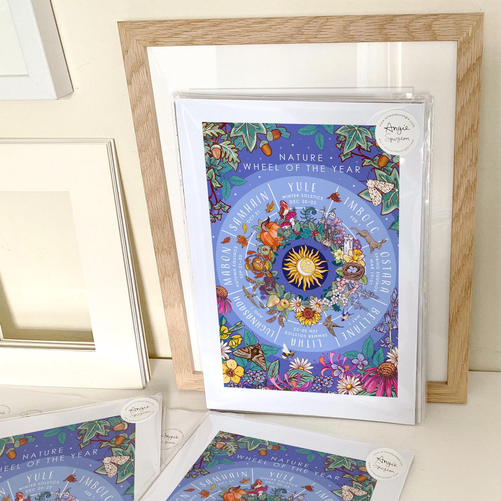 Wheel of the Year Nature Guide Wall Art Print