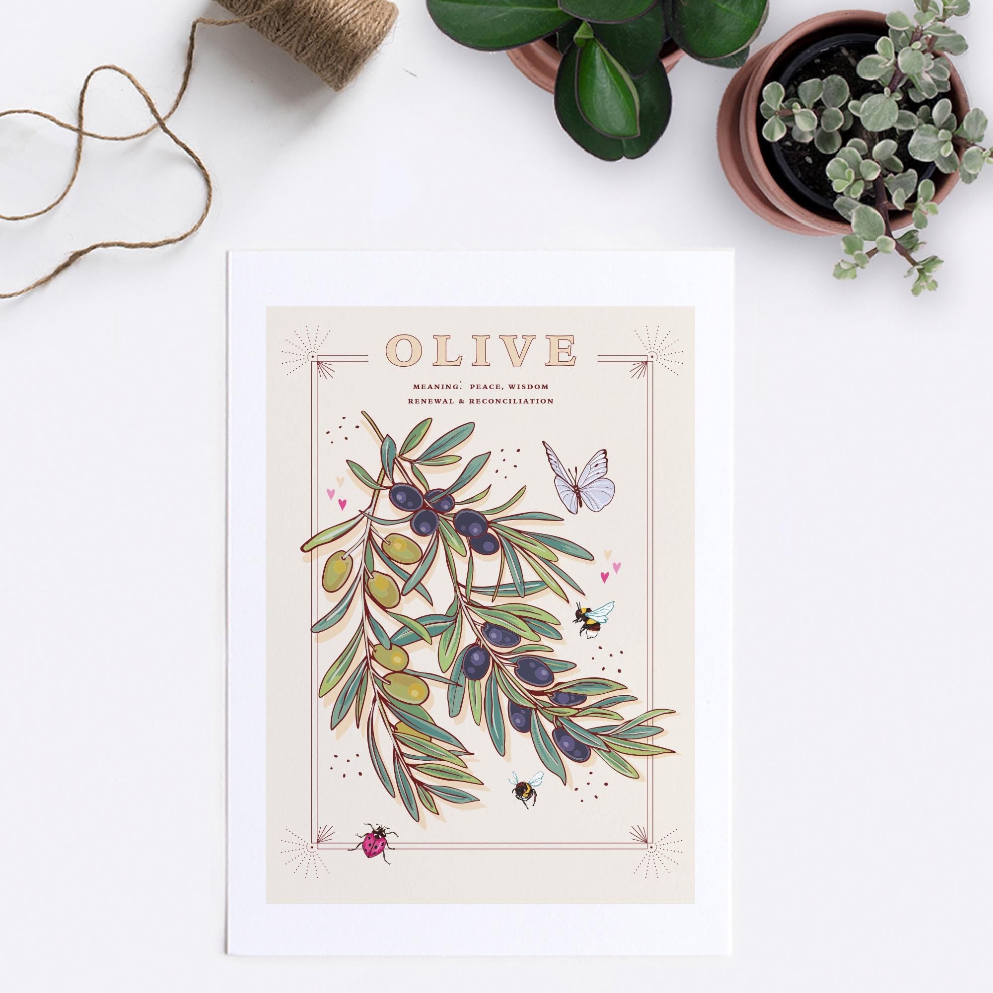 Olive Branch Wall Art Print, Peace Offering Gift