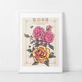 Rose June Birth Flower Wall Art Print