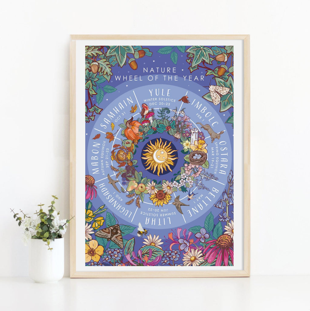 Wheel of the Year Nature Guide Wall Art Print
