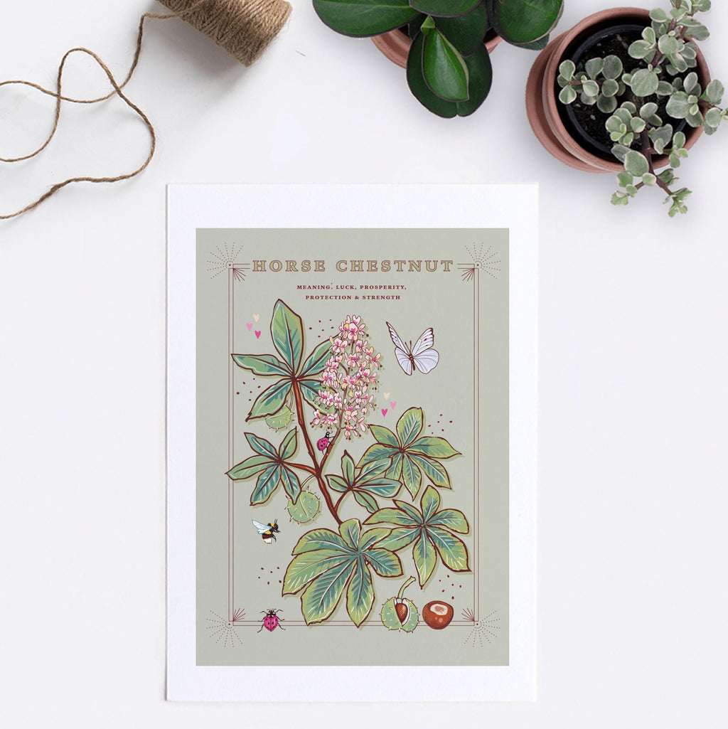 Horse Chestnut Tree Wall Art Print