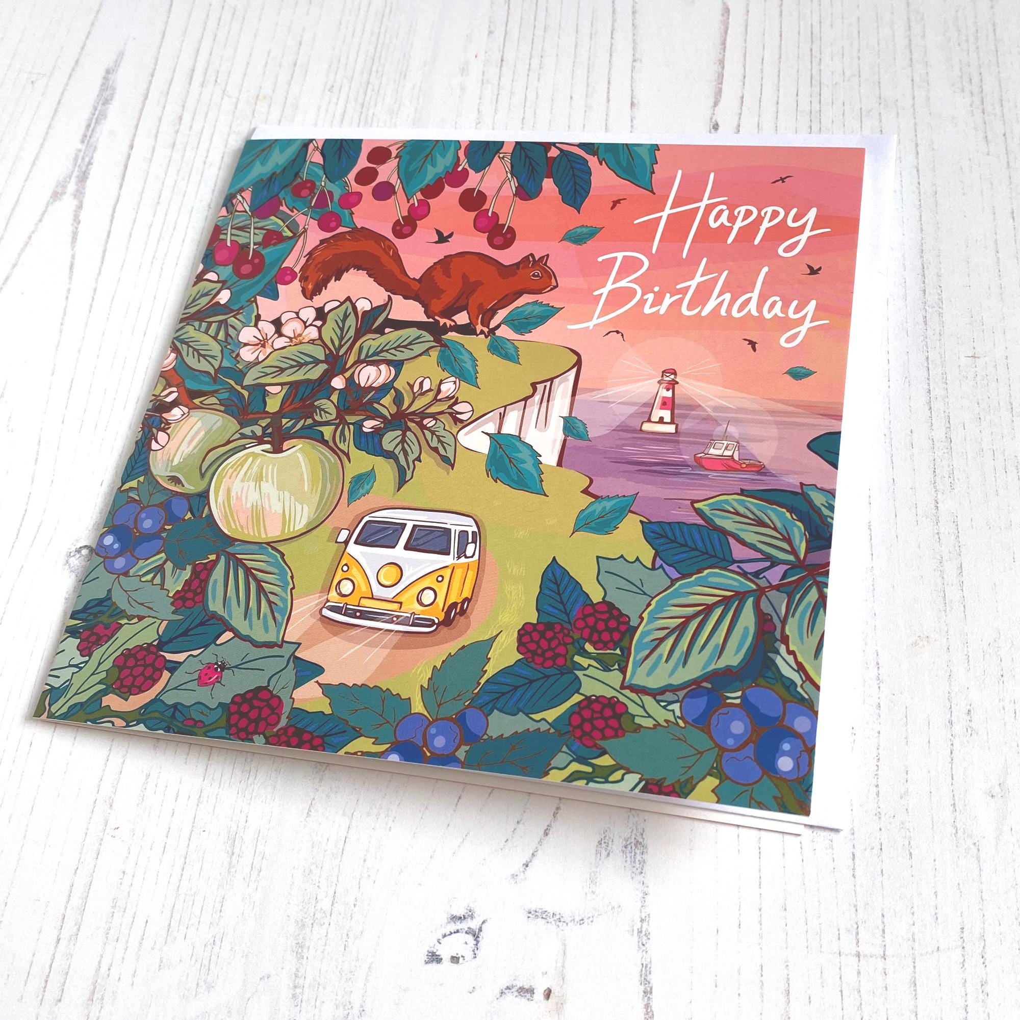 Coastal Birthday Card Set of 3 British Seaside Designs