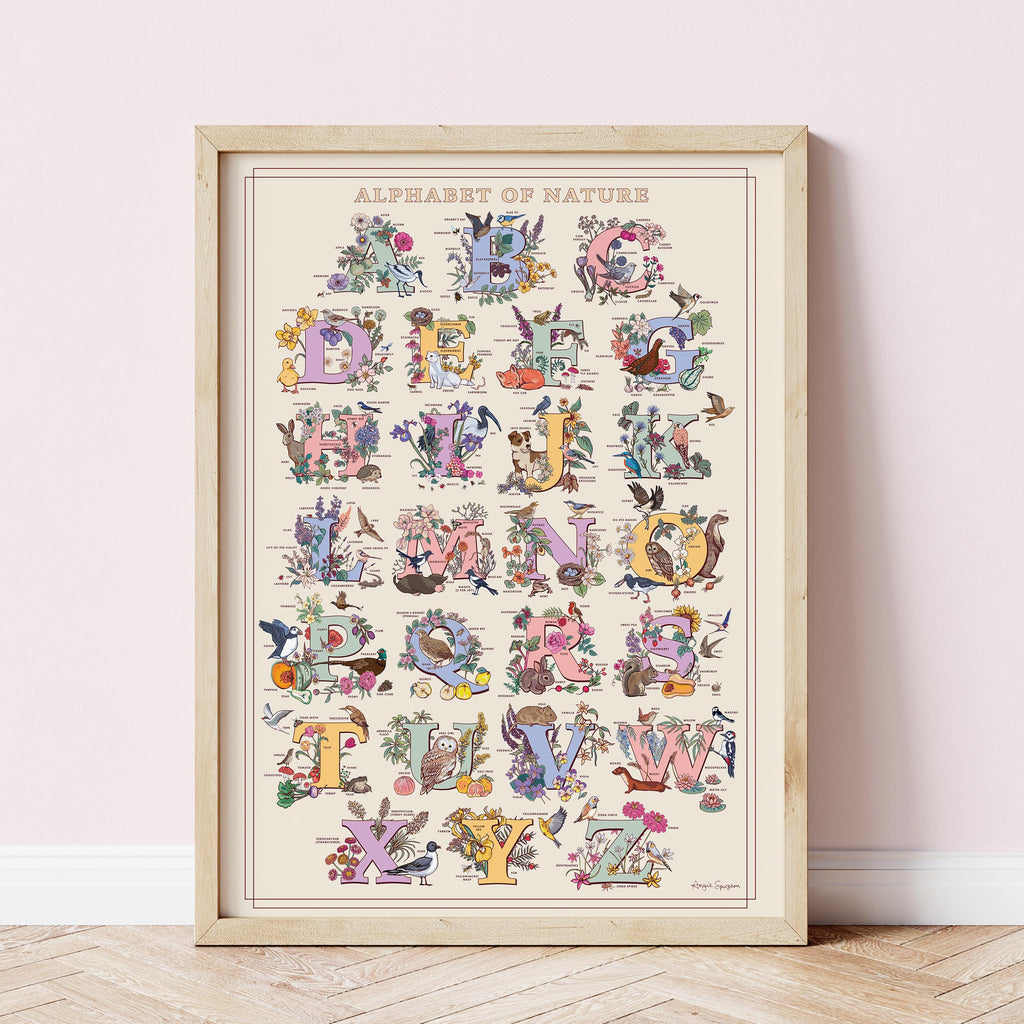 Alphabet of Nature Large Poster A2 size