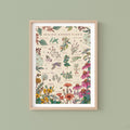 Healing Garden Plants Nature Guide Wall Art Print