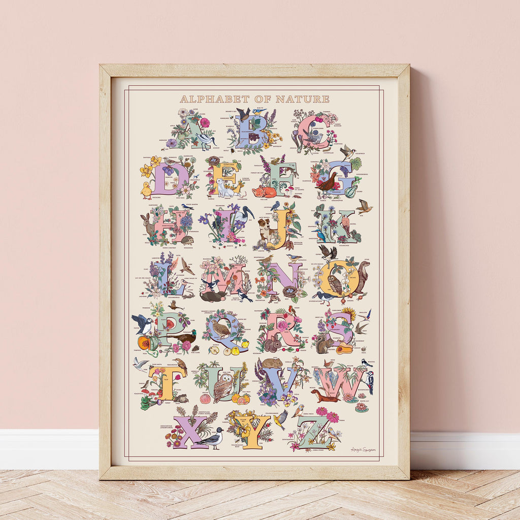 Alphabet of Nature Large Poster A2 size