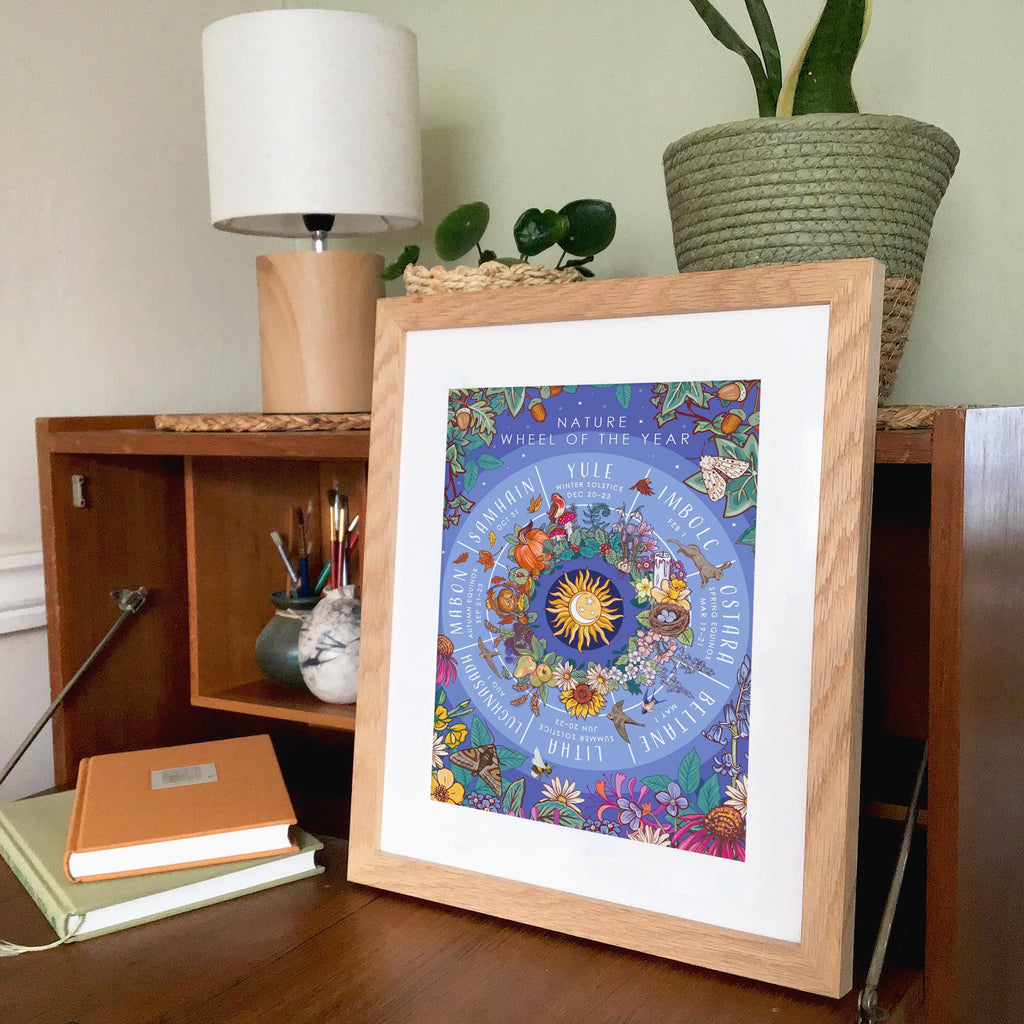 Wheel of the Year Nature Guide Wall Art Print