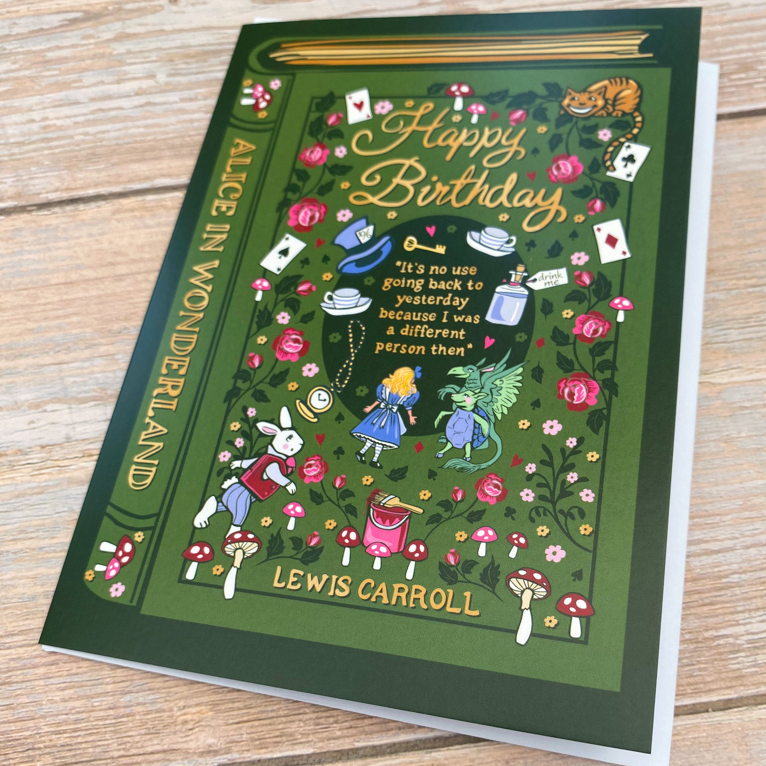 Birthday Card for a Literature Lover - Alice In Wonderland by Lewis Carroll