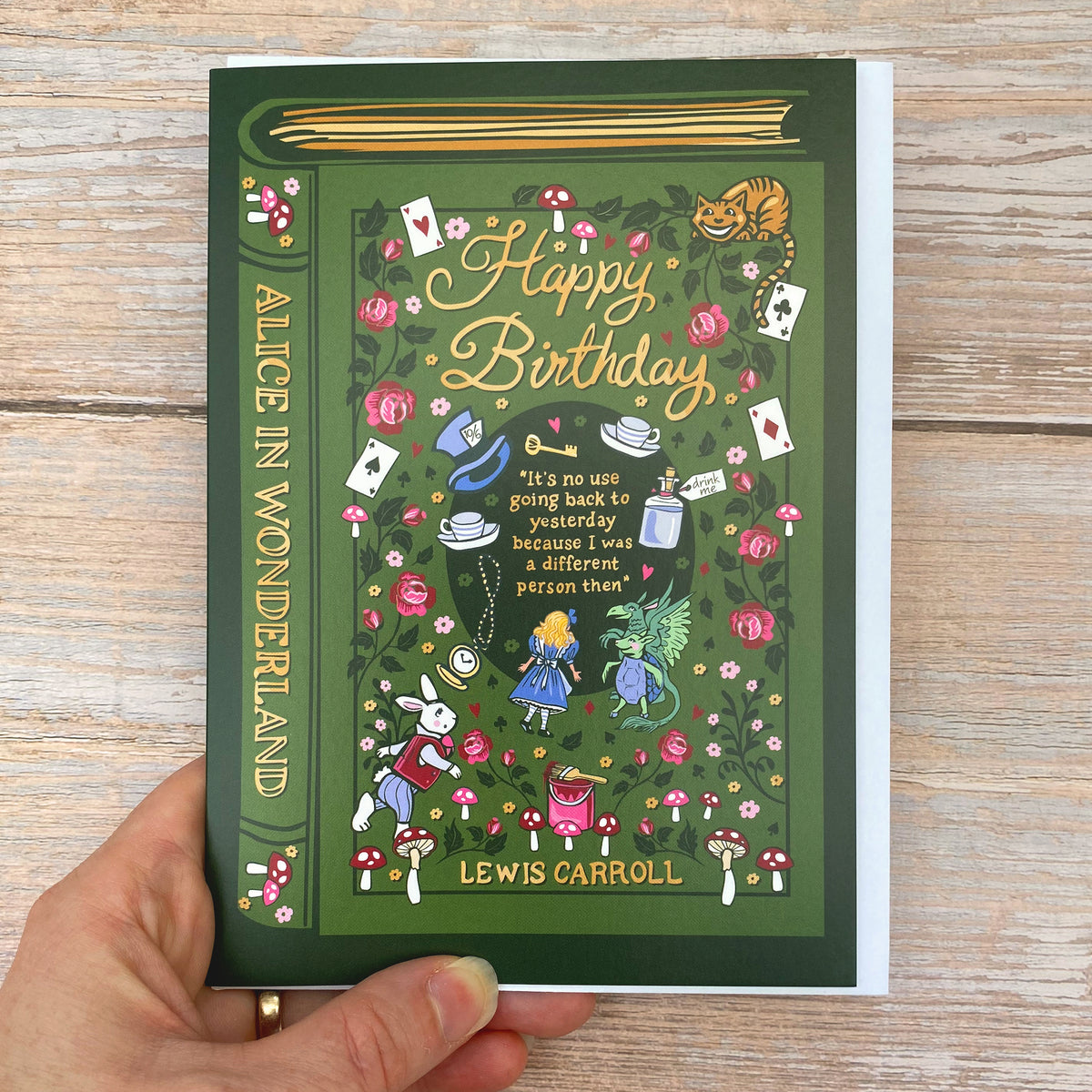Birthday Card for a Literature Lover - Alice In Wonderland by Lewis Carroll