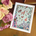 Quantocks Wildlife Nature Guide Wall Art Print