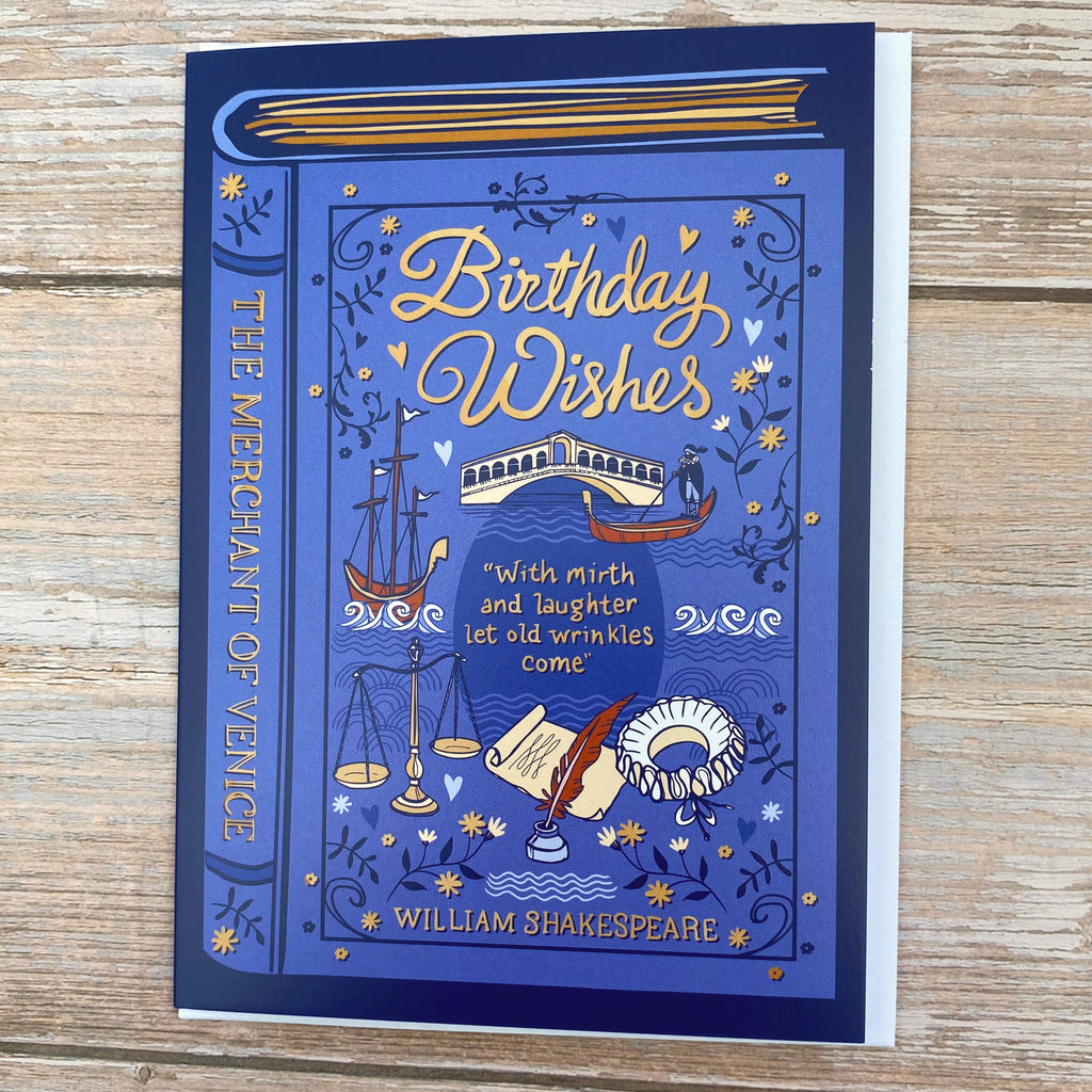 Birthday Card for a Literature Lover - The Merchant of Venice by William Shakespeare