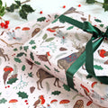 Festive Woodland Deer and Robins Christmas Gift Wrap Pack of 2