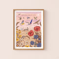 British Field Life Nature Guide Wall Art Print