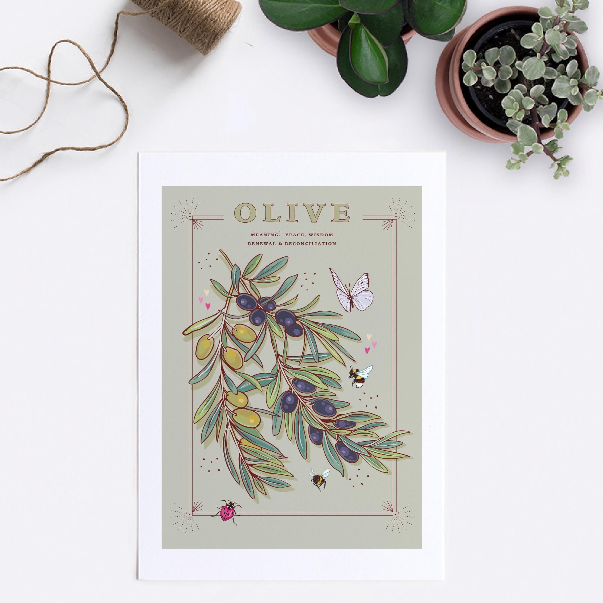 Olive Branch Wall Art Print, Peace Offering Gift