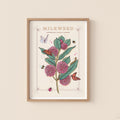 Milkweed and Monarch Butterfly Wall Art Print