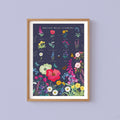 British Wildflowers Nature Guide Wall Art Print