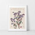 Forget Me Not Wall Art Print, True Love Flower Illustration Print