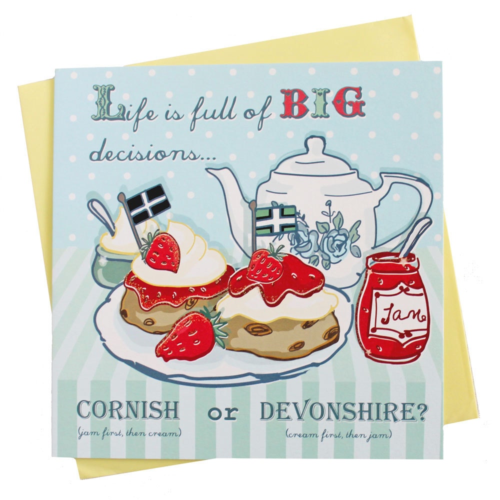 Cream Tea Big Decisions Greetings Card - Friendship Card