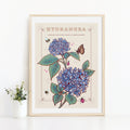 Hydrangea Wall Art Print, Grace & Gratitude Flower Illustration Print